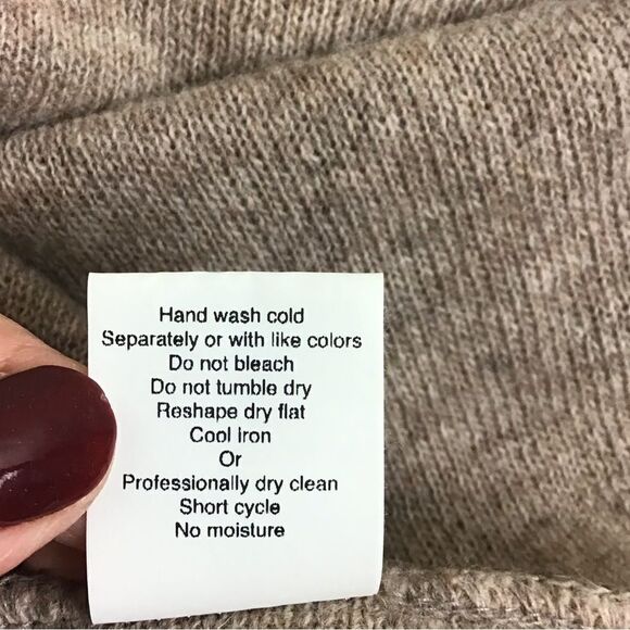 CHIARAMENTE Women’s Brown Italian Wool One Button Sweater Cardigan Size Large - Picture 7 of 9